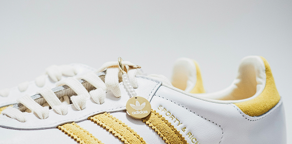 White and Gold Sneaker